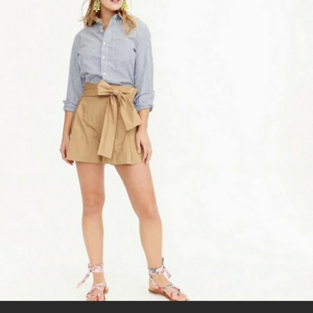 J crew high waited shorts with wrap around bow